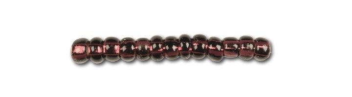 Dark purple with silver-plated center, Czech beads
