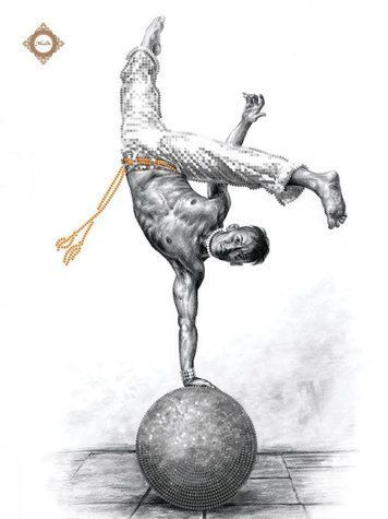 Capoeira, Schema zum Selbststicken (DIY) mit Perlen (selbstst&auml;ndige Materialauswahl) СЛ-3343 фото