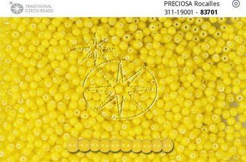 Yellow gloss with white inner coloring (Cornelian), Czech beads