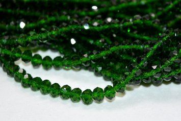 Намистини кришталеві рондель 6/4,5 мм crystal dark Chrysolite (низка 90 шт) ZCB-165-114-Briolex фото