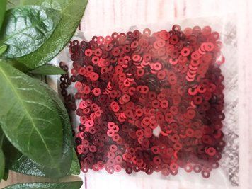Micro sequins Indian (red) 2mm