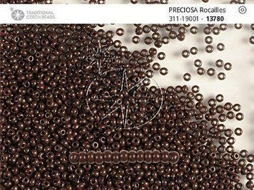 Dark brown opaque gloss, Czech jewelry beads