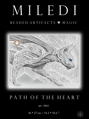 Path of the Heart, Complete kit for DIY embroidery with beads and decorative elements, Kit