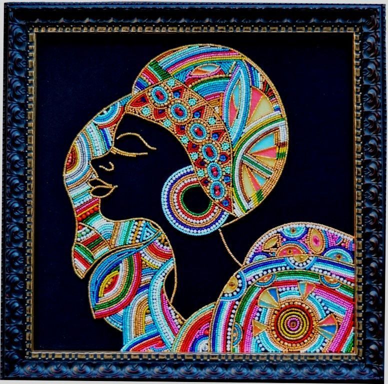 Aziri, Complete kit for DIY embroidery with beads and decorative elements, Kit