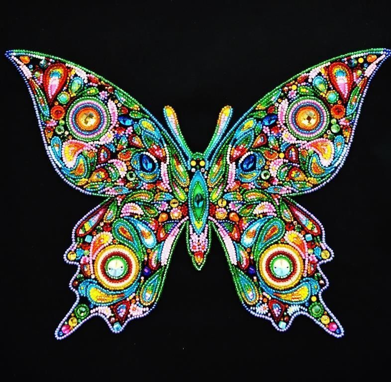 Wings of Desire Miledi NYU-030 &mdash; beadwork and crystal embroidery kit.
