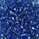 Blue-cornflower blue with silver center, Czech beads