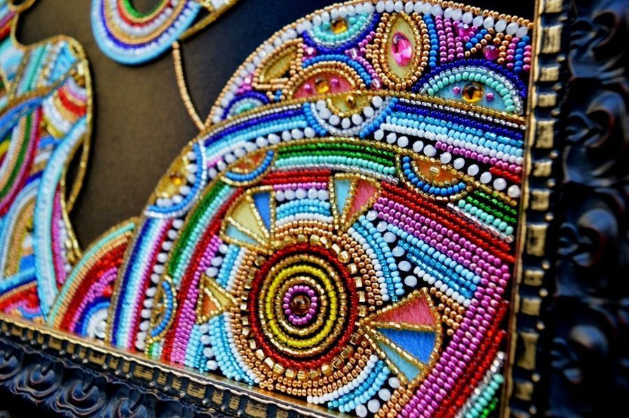 Aziri, Complete kit for DIY embroidery with beads and decorative elements, Kit