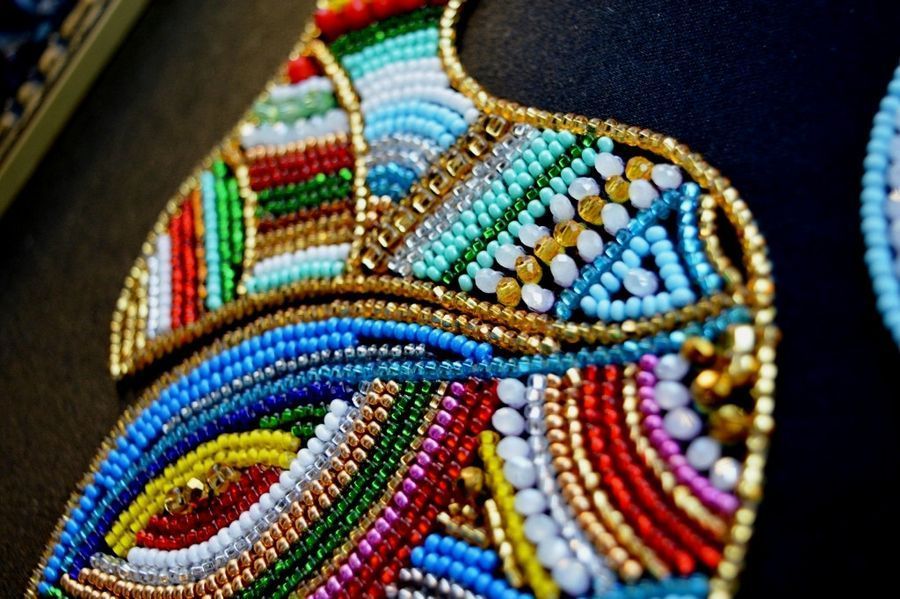 Aziri, Complete kit for DIY embroidery with beads and decorative elements, Kit