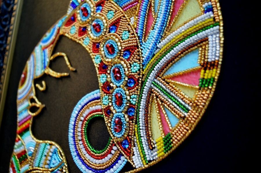 Aziri, Complete kit for DIY embroidery with beads and decorative elements, Kit