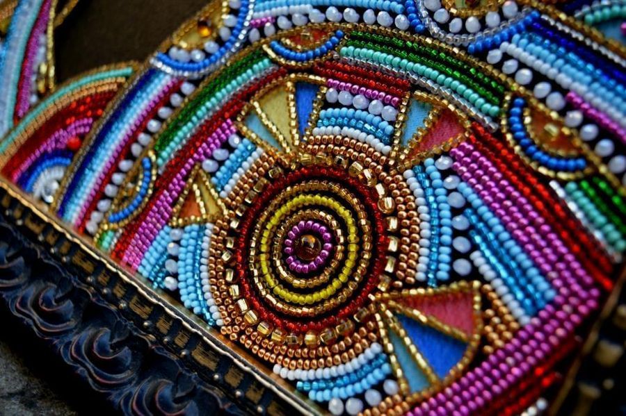 Aziri, Complete kit for DIY embroidery with beads and decorative elements, Kit