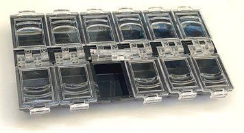 Organizer for beads and rhinestones (12 cells) black