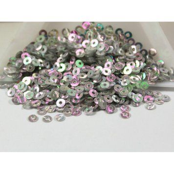 Micro sequin Indian (silver AB) 3 mm