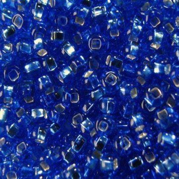 Cornflower blue with silver-plated center, Czech beads