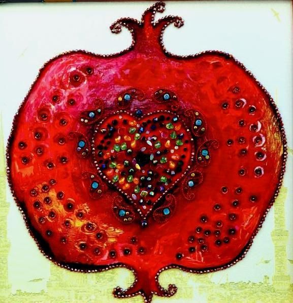 Fruit of Gods, Sacred Embroidery Kit with Crystal and Glass Components, Kit