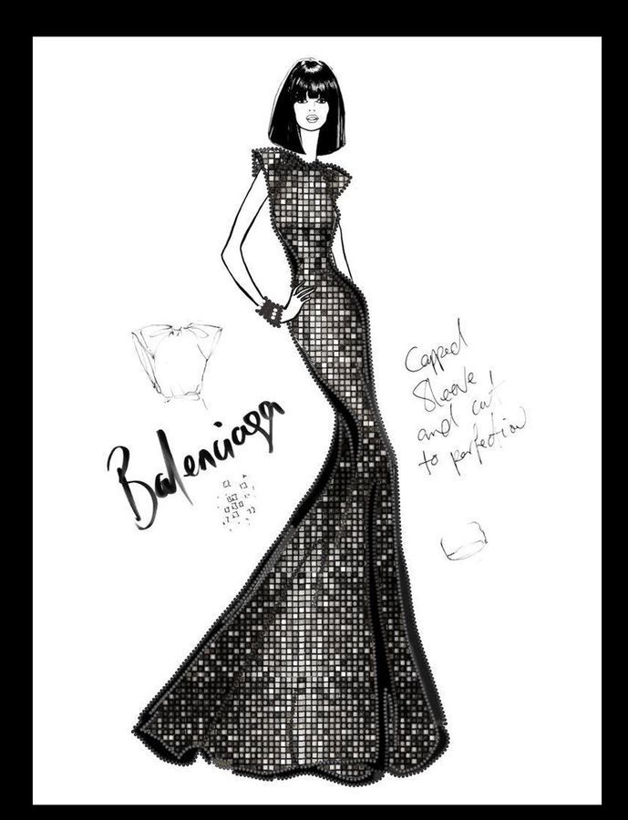 Balenciaga Fashion House, Complete kit for DIY embroidery with beads, Kit