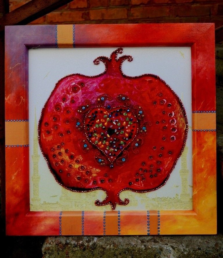 Fruit of Gods, Sacred Embroidery Kit with Crystal and Glass Components, Kit