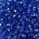 Cornflower blue with silver-plated center, Czech beads