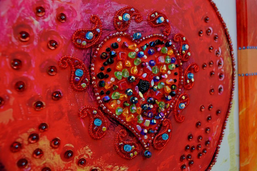 Fruit of Gods, Sacred Embroidery Kit with Crystal and Glass Components, Kit