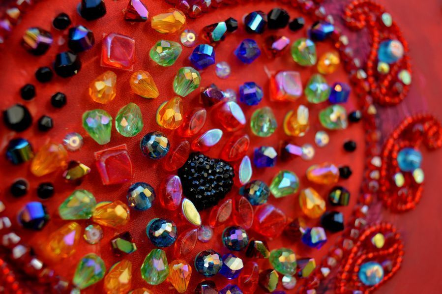 Fruit of Gods, Sacred Embroidery Kit with Crystal and Glass Components, Kit