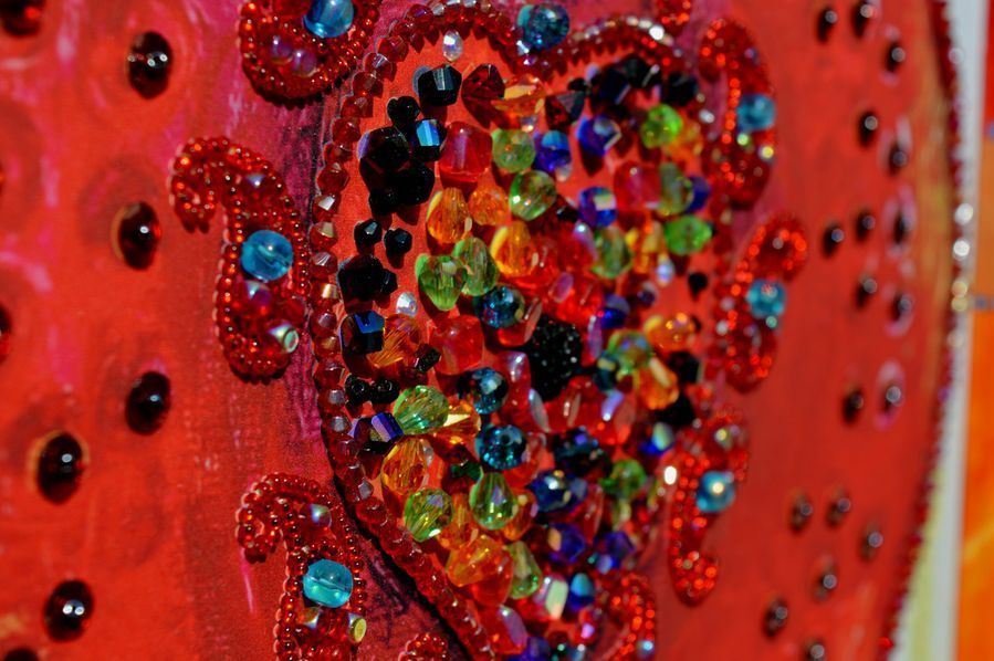 Fruit of Gods, Sacred Embroidery Kit with Crystal and Glass Components, Kit