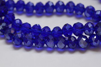 Намистини кришталеві рондель 6/4,5 мм crystal sapphire luster (низка 90 шт) 126/BS-Briolex фото