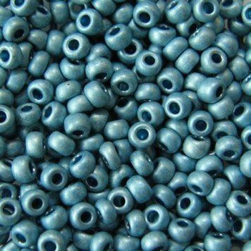 Turquoise metallic matte, Czech beads