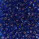 Dark cornflower blue with silver-plated center, Czech beads