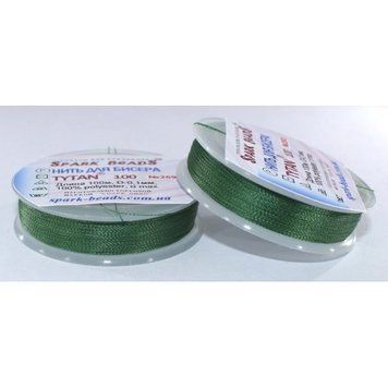 Beading thread Tytan 100 (dark green) 100 meters
