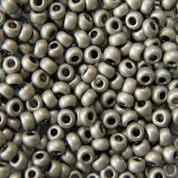 Grey metallic matte, Czech beads