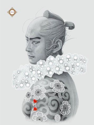Born Samurai, Schema zum Selbststicken (DIY) mit Perlen und dekorativen elementen (selbstst&auml;ndige Materialauswahl) СЛ-3381 фото