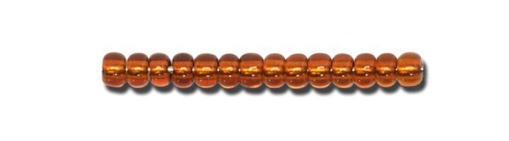 Dark amber with a shiny copper center, Czech beads