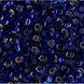 Dark blue with silver-plated center, Czech beads