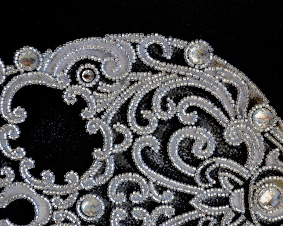 Magic keys of immortality, Complete kit for DIY embroidery with beads and decorative elements, Kit