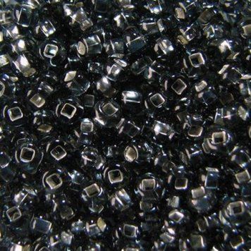 Dark grey with silver-plated center, Czech beads