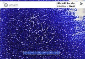 Синий темный прозрачный, ювелирный чешский бисер 31119/30080/13-1 гр-Preciosa фото