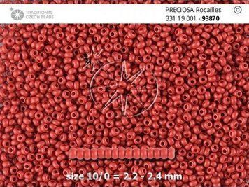 Червоно-бордовий натуральний, Чеський бісер 31119/93870/10-1 гр-Preciosa фото