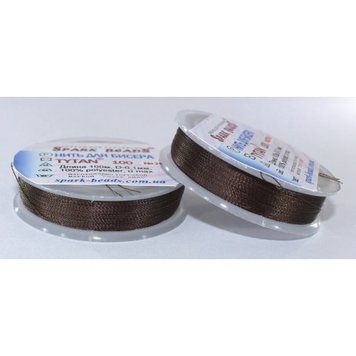 Beading thread Tytan 100 (dark brown) 100 meters