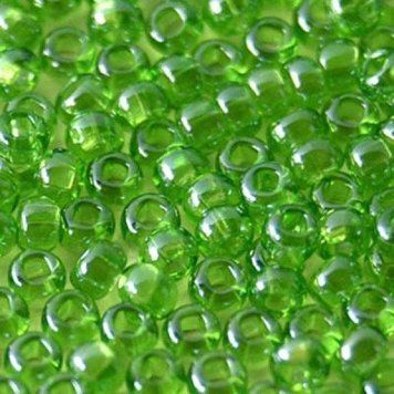 Dark green transparent glossy, Czech beads