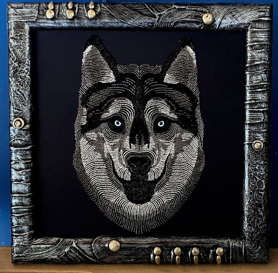 Alaska, Complete kit for self-embroidery in the bead mosaic technique, Kit