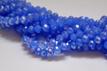 Намистини кришталеві рондель 6/4,5 мм Very Peri Ice matt АВ (низка 95 шт) 116/BS-Briolex фото