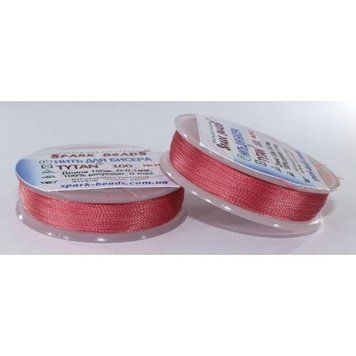 Beading thread Tytan 100 (dusty dark pink) 100 meters