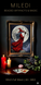Witch full moon, Set for sacred embroidery with glass components, Kit