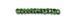 Dark green with silver-plated center, Czech beads