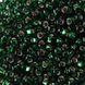 Dark green with silver-plated center, Czech beads