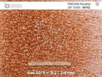 Прозорий коричневий, Чеський бісер 33119/01112/10-1 гр-Preciosa фото