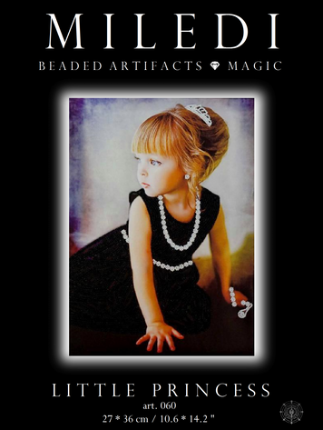 Little princess, Complete kit for DIY embroidery with beads, Kit
