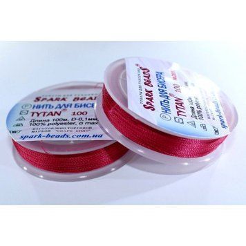 Beading thread Tytan 100 (carmine red) 100 meters