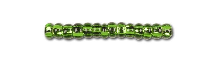 Dark green with silver-plated center, Czech beads
