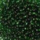 Dark green with silver-plated center, Czech beads