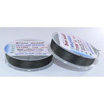 Beading thread Tytan 100 (very dark gray) 100 meters